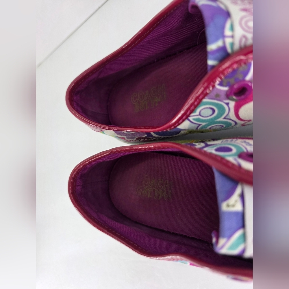 Coach Y2k Barrett Pop Graphic Multicolor Punk Preppy Slip-On Sneakers Size 9.5 B - Picture 14 of 16